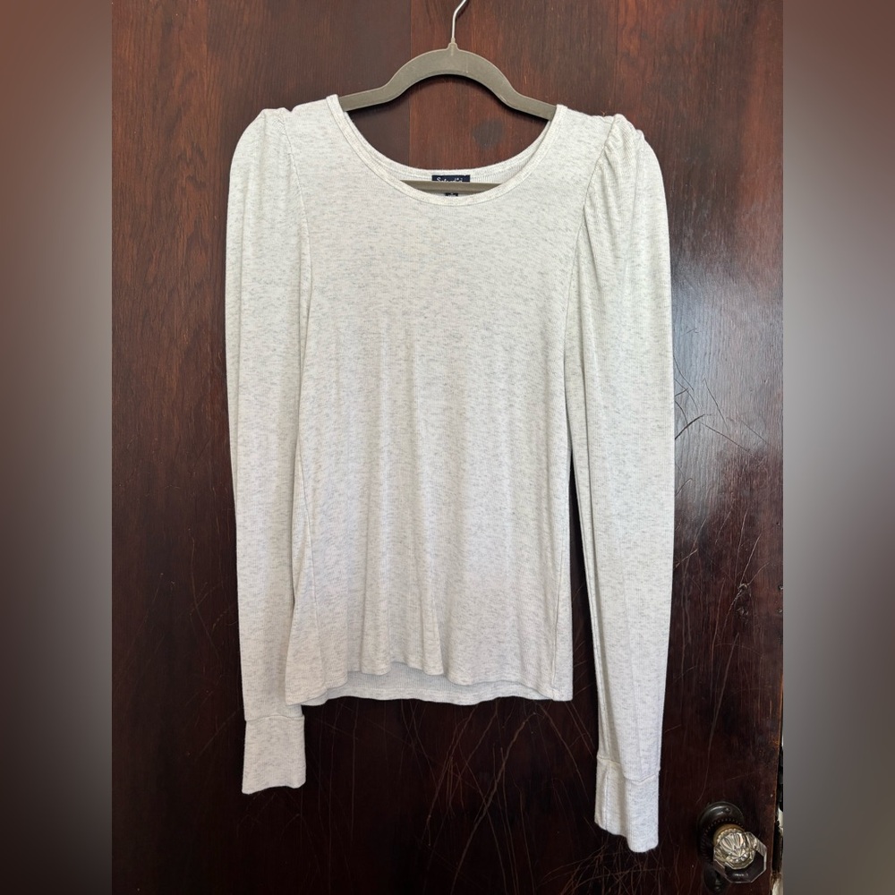 Splendid Light Gray Long Sleeve Top